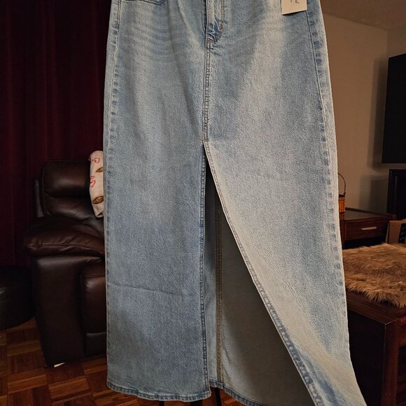 DENIM LONG SKIRT - Picture 3 of 3
